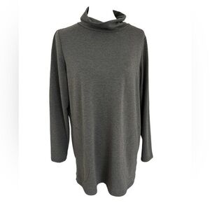 Jones New York mock neck turtleneck  fleece lined long top